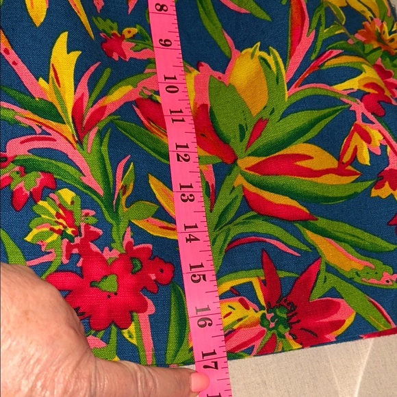 J.CREW Cotton/Linen Pink Blue Red Yellow & Green Floral Print Mini Skirt Sz 2💐🌺🌷 - Picture 12 of 16